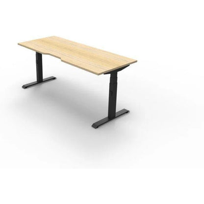 Winstyn Boost Electric Adjustable Desk - OAK/BLACK