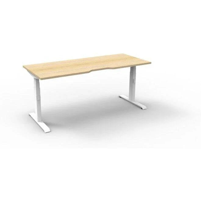 Winstyn Boost Electric Adjustable Desk - OAK/WHITE