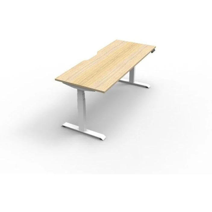 Winstyn Boost Electric Adjustable Desk - OAK/WHITE