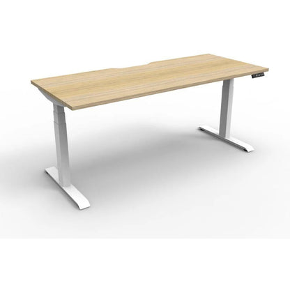 Winstyn Boost Electric Adjustable Desk - OAK/WHITE